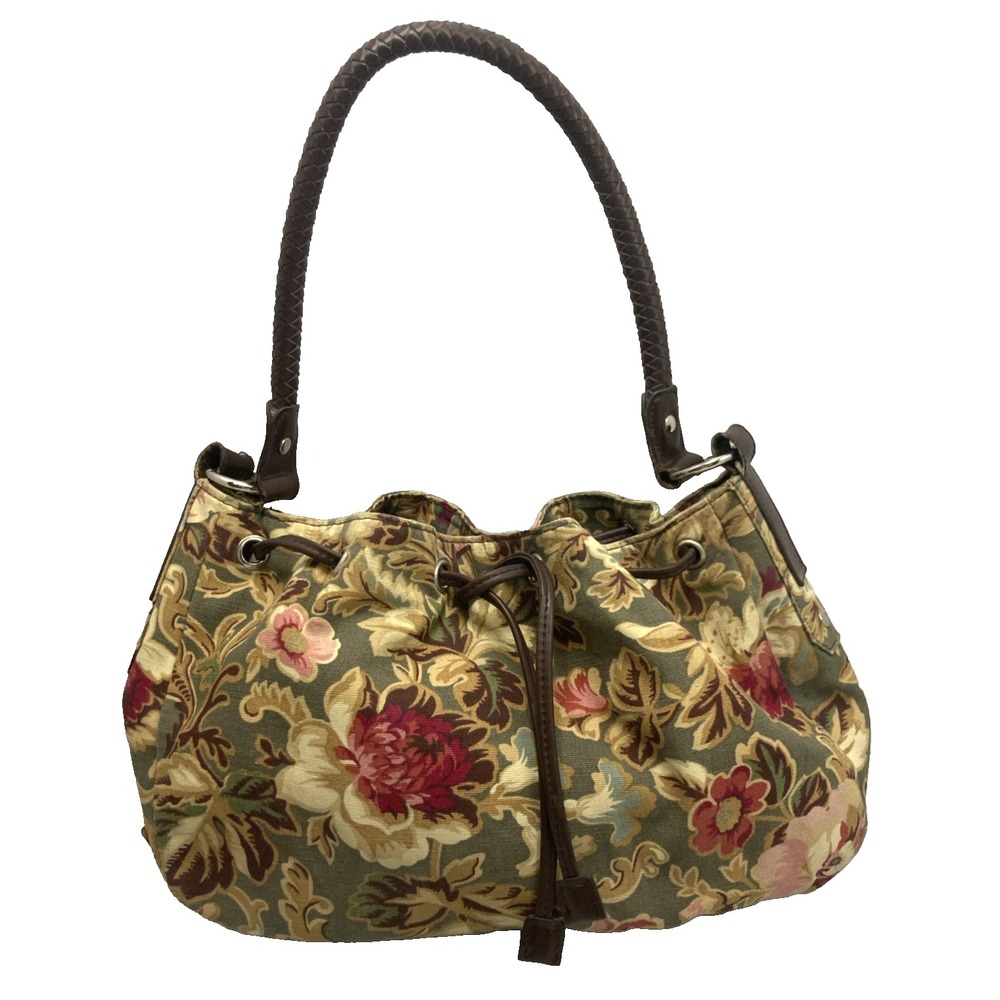 Retired Vtg Longaberger Homestead Floral Print Shoulder Bag‎ Handbag Purse